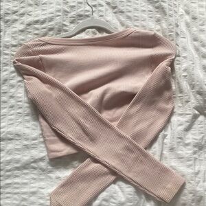 Garage Pink Fitted Crop Bodysuit